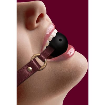 Ouch Halo - Ballgag met gaten - Burgundy