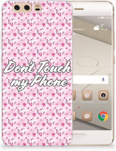 TPU Hoesje voor Huawei P10 Plus Silicone-hoesje Flowers Pink DTMP