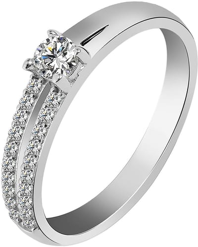 AKZENT Akzent Dames Ring "Halla" van 925 Sterlingzilver, gerhodineerd, duurzaam, maat 48-58