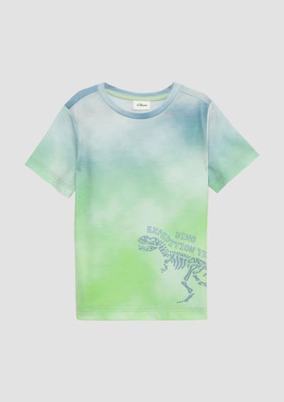 Regular fit T-shirt met katoen en kleurverloop