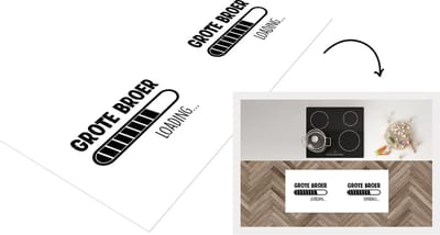Keukenloper - Loper keuken - Grote broer - Broers - Quotes - Spreuken - Broertje - Zusje - 120x50 cm - Keukenloper vinyl