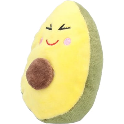 Jouet à mâcher pour animal de compagnie en forme d'avocat, peluche pour chien, jouets de dentition avec son pour petits chiens yellow