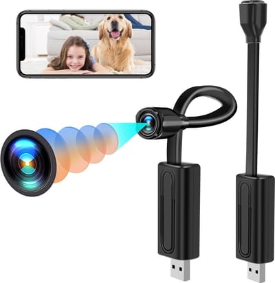 Wifi Camera met Bewegingsdetectie - Draadloze Camera voor Thuis/Kantoor - Beveiligingsmonitoring - Ondersteunt Mind - Geen Ingebouwde Batterij