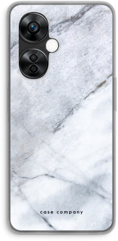 Case Company® - Hoesje geschikt voor OnePlus Nord CE 3 Lite hoesje - Witte marmer - Soft Cover Telefoonhoesje - Bescherming aan alle Kanten en Schermrand