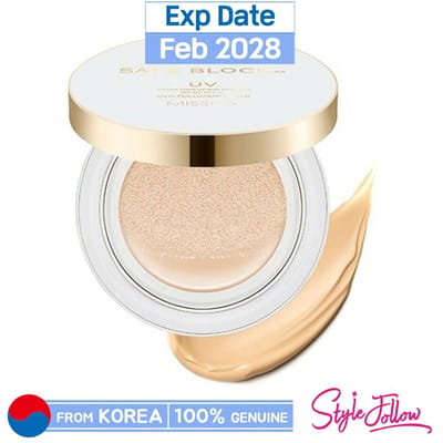[MISSHA] Safe Block Rx Cover Tone Up Sun Cushion 14g (SPF50+/PA++++) 1pc + Sample Gifts