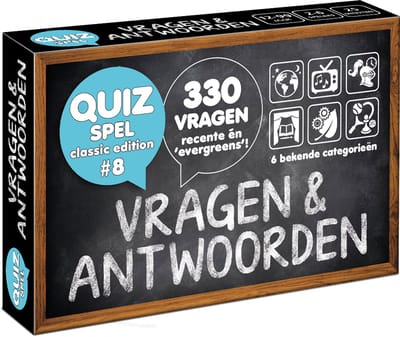 Vragen & Antwoorden #8 - quizpuzzels - pocketformaat Vragenspel - Kaartspel - Quizspel / Trivia Quiz / Aanvulset / Uitbreiding - 330 NIEUWE NEDERLANDSE VRAGEN!