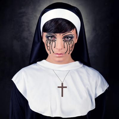 Dailygoody - Nonnenkostuum - -kostuum - Inclusief nonnenhoed en kruis