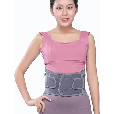 Onderrugbraces voor rugpijnverlichting-Compressieriem voor mannen, vrouwen-Lumbale ondersteuning taille rugbrace voor ischias, scoliose S pink