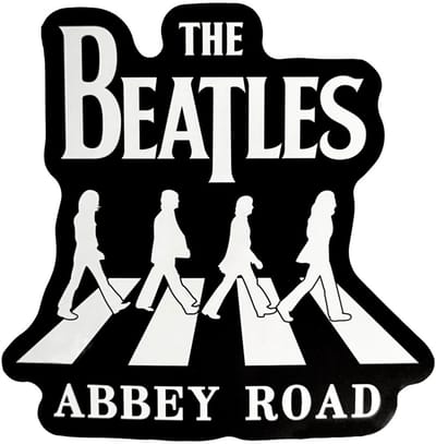 The Beatles - Abbey Road Silhouettes Sticker - Zwart/Wit