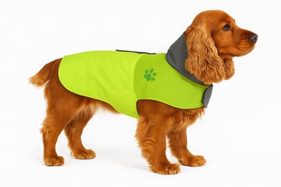 Hondenjas – Regenjas hond – Water- en winddichte hondenregenjas met fleece – Flamingo Regenjas Juno Groen – 45 cm