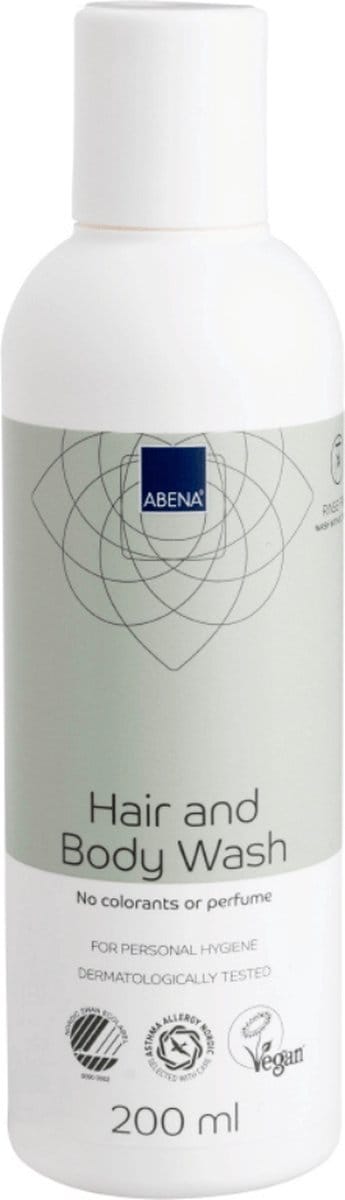 Abena Waslotion - Ongeparfumeerd - 200 ml - Hair & Body Wash - Alternatief voor Wassen met Water en Zeep - Vegan