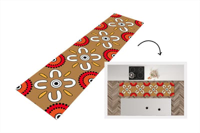 Keukenloper - Loper keuken - Design - Bloemen - Stippen - 200x50 cm - Keukenloper vinyl