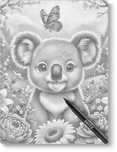 Koala met bloemen | Dot painting | 30x40cm | Dot painting | Oh My Dotz | Dots stippen | Diamond painting & Schilderen op nummer alternatief | Happy hobby