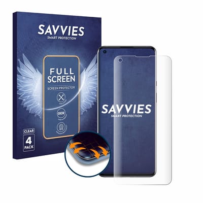 Savvies - Screenprotector voor OnePlus 9 Pro - Folie Beschermfolie transparant volledig dekking 4 Stuks