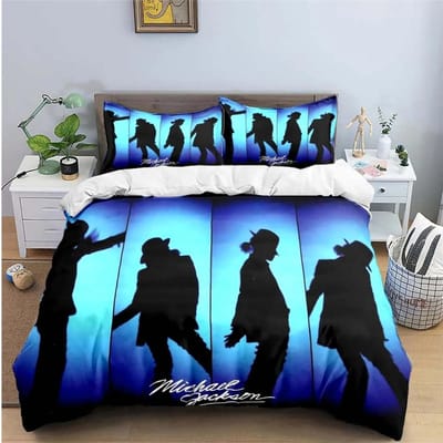 Exquise Mode M-Michael-Jackson Beddengoedset met Print Dekbedovertrek Dekbed Bed Jeugd Kinderen Meisje Jongens Verjaardagscadeau 135X200cm-2pcs