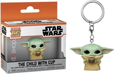 Pocket Pop! Keychain: Star Wars The Mandalorian - The Child with Cup FUNKO