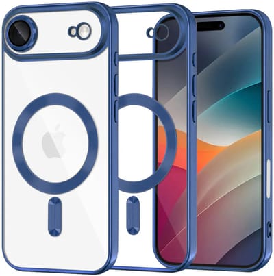 MagSafe hoesje voor Apple iPhone 17 Air, Techsuit, Luxury Crystal, Donkerblauw