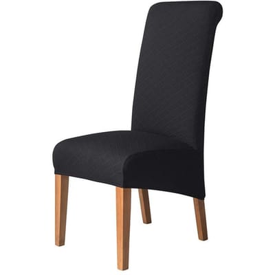 Xl Maat Ruit Jacquard Stretch Stoelhoes Hoge Rug Elastische Hoezen Voor Eetkamer Keuken Anti-Vuil Anti-kras Seat Case 1 Piece