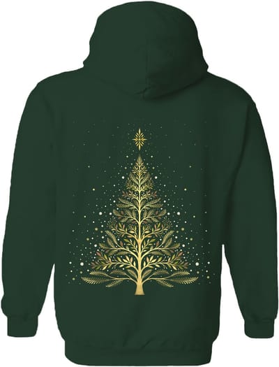 Kerstboom Christmas Night Glowing Tree The Coloured House Hoodie S