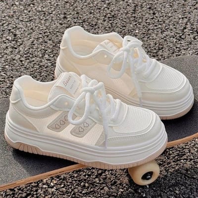 Chaussures Mandarin Duck Chaussures Arc-en-ciel Chaussures pour femmes Printemps Nouvelle mode Chaussures de sport polyvalentes Chaussures de planche décontractées 40 white