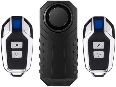Draadloos vibratie alarm met afstandsbediening - Anti-diefstal inbraakbeveiliging voor fiets motorfiets auto scooter - 113 dB super luid - Waterdicht .