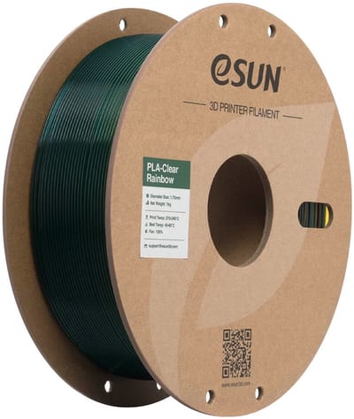 eSun PLA-Clear Rainbow Transparante Regenboog B / Translucent Rainbow B - 1 kg - 1.75 mm - 3D printer en 3D pen filament