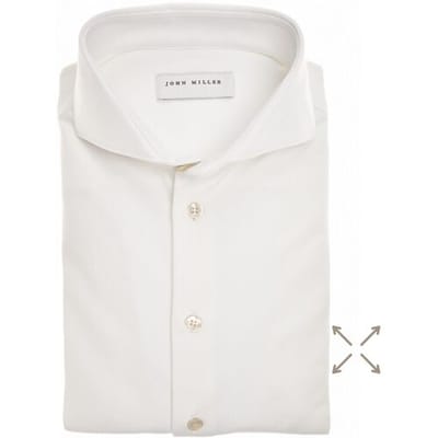 John Miller Overhemd Slim-Fit Hyperstretch Antiekwit / male