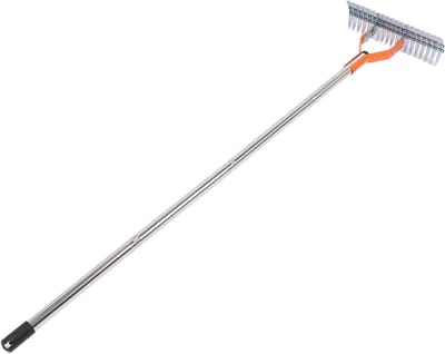 Rieten Hark - Gazon hark - Gazon onderhoud - 19 Gebogen Tanden - 35 cm Breed - Zwart