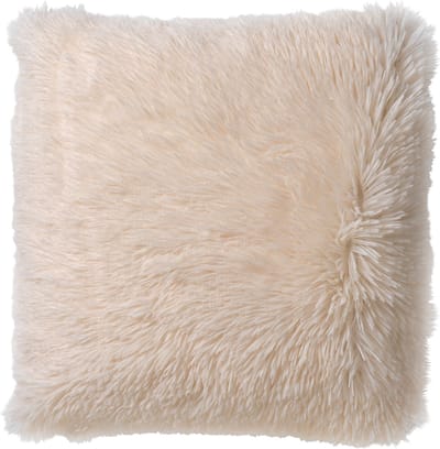 Dutch Decor FLUFFY - kussenhoes 60x60 cm - superzacht - XL kussenhoes - Snow White - wit - met rits - zonder binnenkussen