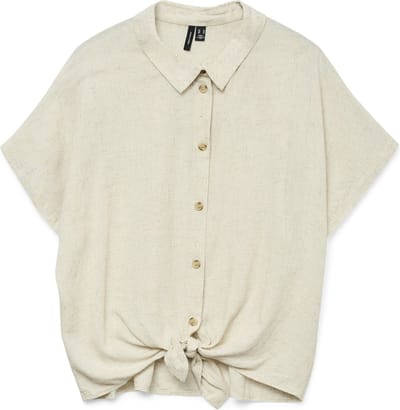 VERO MODA - VMTHEA SS TIE SHIRT WVN NOOS - Dames - Blouses