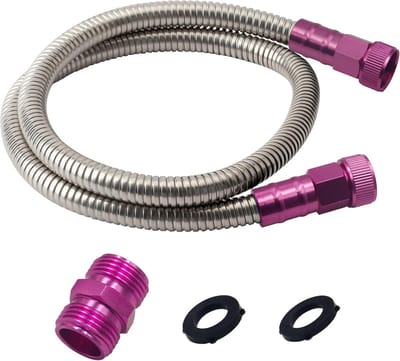 Tuinslang - Waterslang Flexibel - Tuin Besproeien - Roestvrij Staal 304 - 3 meter - Roze