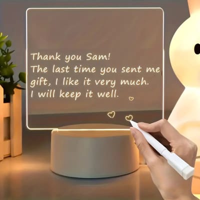 Bovista Led Notitiebord - Led Bord Tekst - Schrijfbord - Valentijn - Cadeautje Voor Haar- Bureau Decoratie - Kamer - Aesthetic - Lang