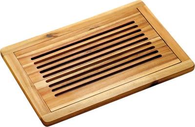 Kesper Broodsnijplank - Acacia hout - 32 x 48 cm - met opvangbak/kruimelvanger - Keuken - Broodplank/snijplank