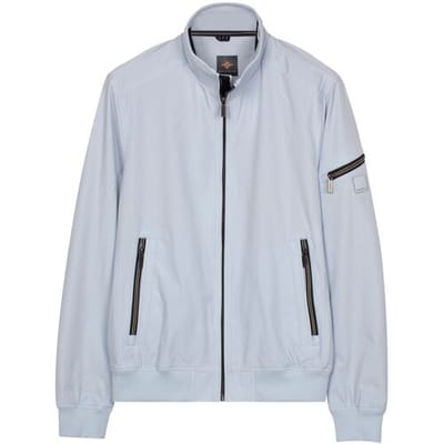 Baileys Jack Full Zip Sleeve Pocket Solid Color Cloud Blue / male