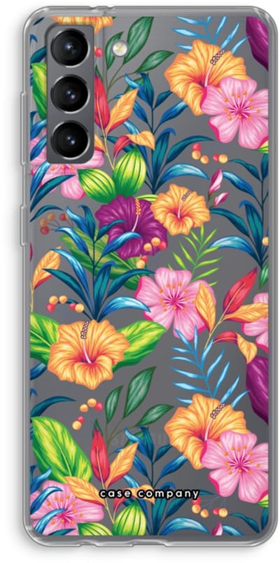 Case Company® - Hoesje geschikt voor Samsung Galaxy S21 hoesje - Tropisch 2 - Soft Cover Telefoonhoesje - Bescherming aan alle Kanten en Schermrand