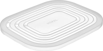 Mepal - Magnetrondeksel Cirqula rechthoekig - Geschikt voor de vaatwasser en magnetron - Transparant - Makkelijk eten opwarmen