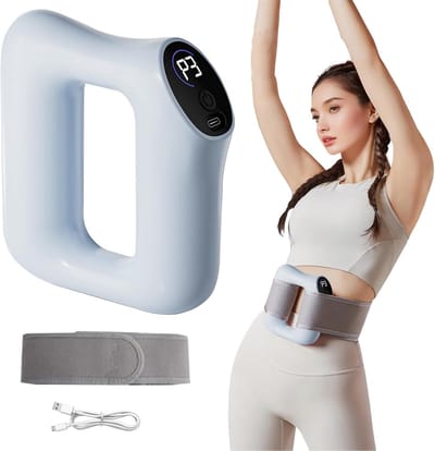 longziming -Multifunctionele Fasciaring - Vibrerende Massage Ring - Draagbaar Massageapparaat - Dual-Excentrische Vibratie - Geïntegreerde Warmtetherapie - 1 Stuk