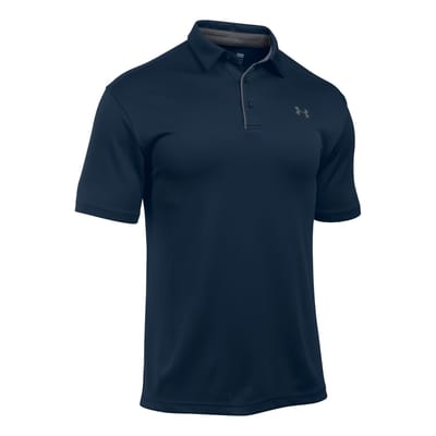 Under Armour Tech Polo - Sportshirt - MDN/GPH/GPH - Mannen - Maat S