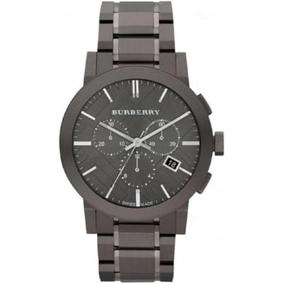 Burberry Chronograph City Men Black Staal 42MM | BU9354