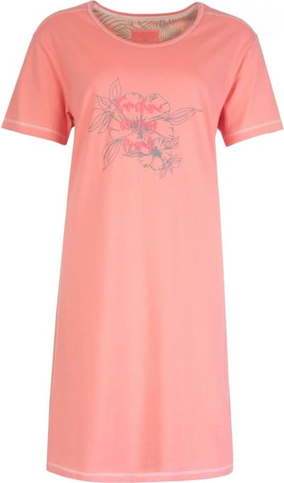Irresistible Dames Nachthemd - Slaapkleed - Katoen - Roze - Maat S