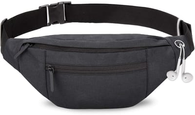 Heuptas - Sport Heuptas - Running Belt - Heuptas Large - Heren en Dames - Fanny Pack - Buideltasje - LICHTGEWICHT HARDLOPEN - voor op reis/onderweg - Donkergrijs