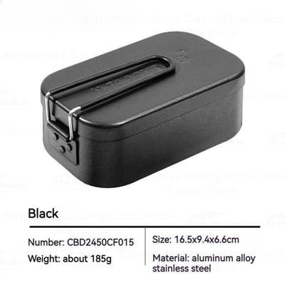 Lunchbox Aluminiumlegering Roestvrij Staal Ultralicht 185g Kamperen Picknick Draagbaar Voedselcontainers Servies gray