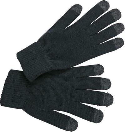 Myrtle Beach Volwassenen Unisex Touch Screen Gebreide Handschoenen (Zwart)