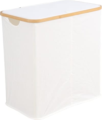 Bovista Wasmand 2 Vakken - Wassorteerder - Laundry Basket - Bag - Wit - 100 Liter