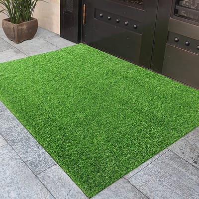 Kunstgras Tapijt - Imitatiegras Mat - Binnen Buiten - Antislip Huisdiervriendelijk - 50 x 80 cm - Groen
