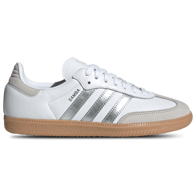 adidas Samba OG Wit Zilver Metallic Grijs Dames Sneakers Schoenen-Wit Grijs-Eén JI2725 38 white