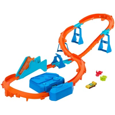 Hot Wheels Track Builder Track Creator Boosted Jump Speedway, Voertuig & circuitset, 5 jaar, D, Kunststof, Meerkleurig