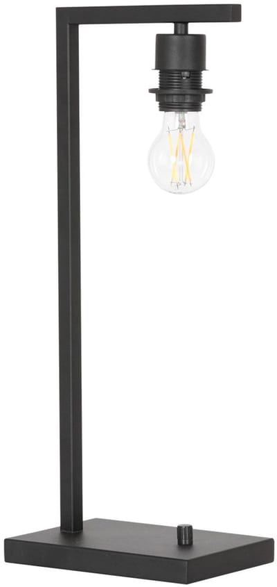Tafellamp Stang 3332ZW - Zwarte metalen lamp zonder kap, 51 cm hoog, E27 fitting - Steinhauer