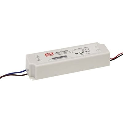 MEAN WELL LPC-35-700 LED-driver Constante stroomsterkte 33.6 W 0.7 A 9 - 48 V/DC Niet dimbaar, Overbelastingsbescherming 1 stuk(s)