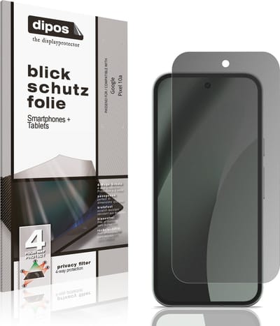 dipos – Matte Privacy Screenprotector geschikt voor Google Pixel 10a | Anti-Spy Beschermfolie